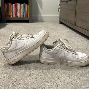 White Nike Air Force 1 Shoes
